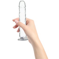 Прозорий фалоімітатор на присосці ADDICTION Vertical Dong 8″, віброкуля в подарунок