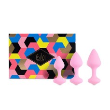 Набір силіконових анальних пробок FeelzToys - Bibi Butt Plug Set 3 pcs Pink