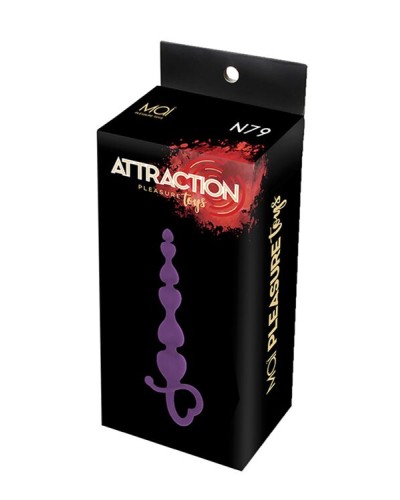 Анальні буси MAI Attraction Toys №79 Purple, довжина 18см, діаметр 3,1см