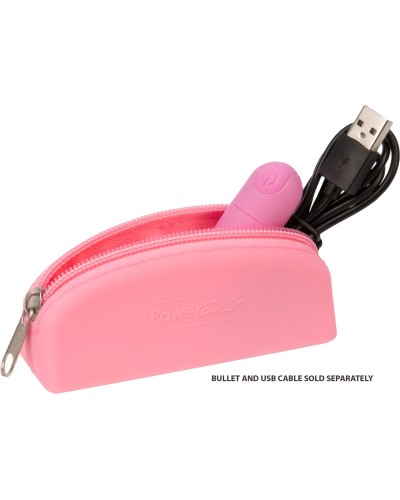 Сумка для хранения секс-игрушек PowerBullet - Silicone Storage Zippered Bag Pink 