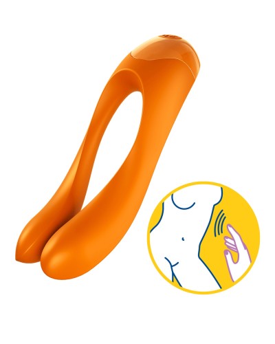 Вибратор на палец Satisfyer Candy Cane Orange