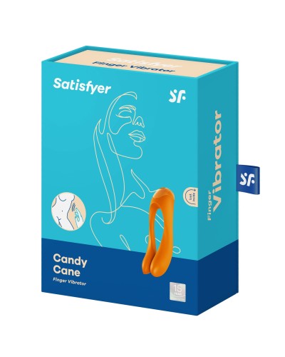 Вибратор на палец Satisfyer Candy Cane Orange