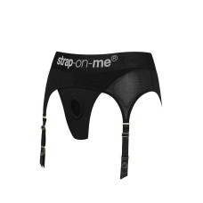 Трусы для страпона с подвязками для чулок Strap-On-Me REBEL HARNESS - L