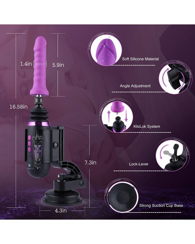 Міні секс-машина Hismith Mini Capsule Sex-Machine with Strong Suction APP, дуже потужна, перезаряджа