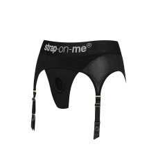 Трусы для страпона с подвязками для чулок Strap-On-Me REBEL HARNESS - S