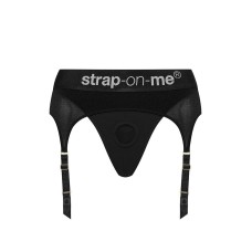 Трусы для страпона с подвязками для чулок Strap-On-Me REBEL HARNESS - S