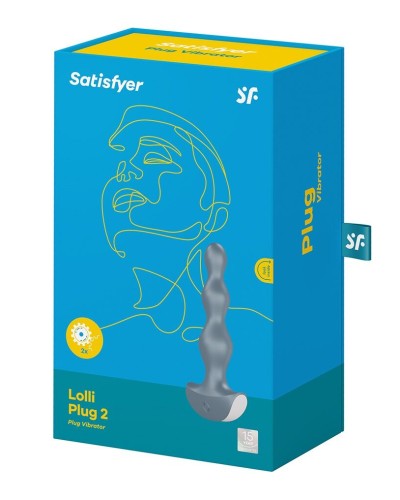 Анальний стимулятор-намистини з двома моторами Satisfyer Lolli-Plug 2 ice blue