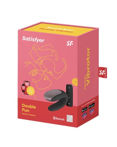 Смартвібратор для пар Satisfyer Double Fun (Black) з пультом ДК