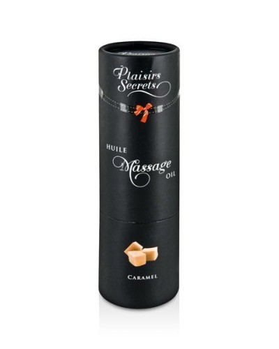 Масажна олія Plaisirs Secrets Caramel (59 мл) з афродизіаками, їстівна, подарункова упаковка