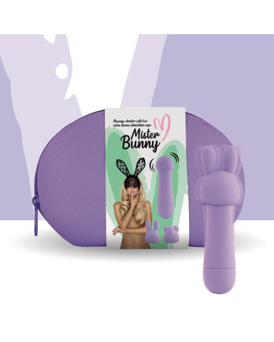 Міні-вібратор FeelzToys Magic Bunny Purple з двома насадками