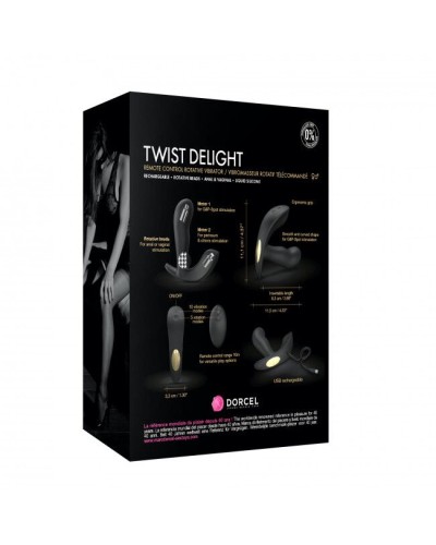 Універсальний вібратор з масажем перлами Dorcel TWIST DELIGHT