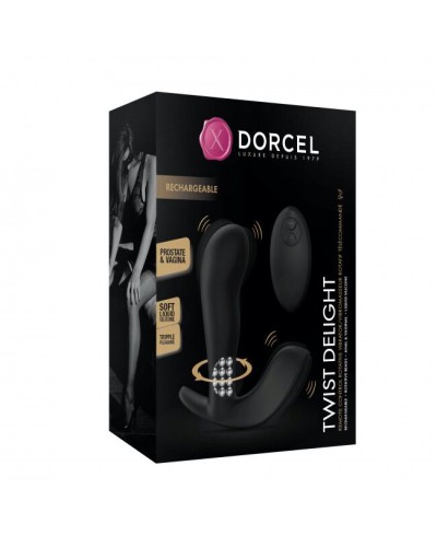 Універсальний вібратор з масажем перлами Dorcel TWIST DELIGHT