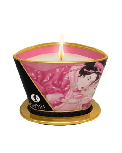 Масажна свічка Shunga Massage Candle – Rose Petals (170 мл) з афродизіаками