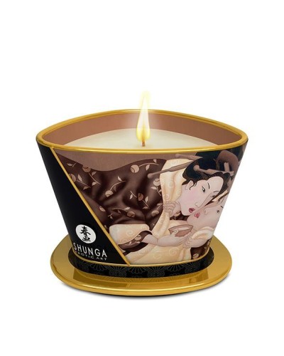 Масажна свічка Shunga Massage Candle – Intoxicating Chocolate (170 мл) з афродизіаками