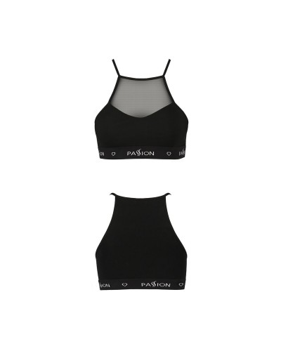 Спортивний топ з прозорою вставкою Passion PS006 TOP black, size XL