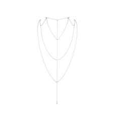 Цепочка для спины Bijoux Indiscrets Magnifique Back and Cleavage Chain - Silver, украшение для тела