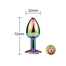 Металева анальна пробка MAI Attraction Toys №72 Rainbow