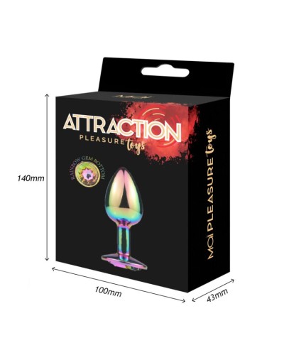 Металева анальна пробка MAI Attraction Toys №72 Rainbow