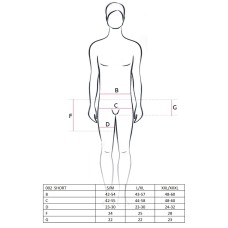 Чоловічі шорти з блискучим гульфіком Passion 002 SHORT black XXL/XXXL