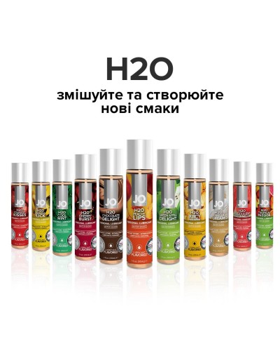 Смазка на водной основе System JO H2O — Peachy Lips (120 мл) без сахара, растительный глицерин