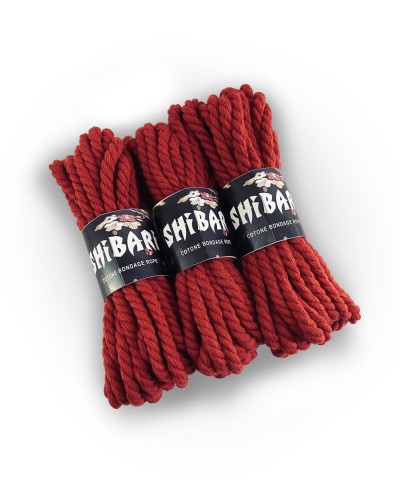 Бавовняна мотузка для шібарі Feral Feelings Shibari Rope, 8 м червона