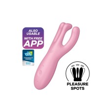 Кліторальний смарт вібратор Satisfyer Threesome 4 Pink з трьома пальчиками