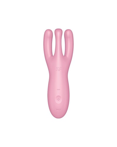 Кліторальний смарт вібратор Satisfyer Threesome 4 Pink з трьома пальчиками