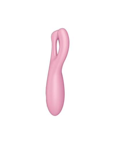 Кліторальний смарт вібратор Satisfyer Threesome 4 Pink з трьома пальчиками