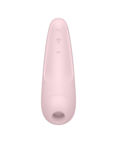 Вакуумный клиторальный стимулятор Satisfyer Curvy 2+ Pink с управлением через интернет