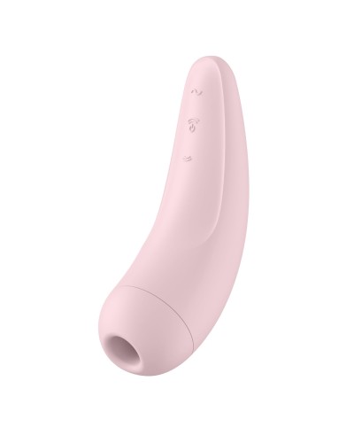 Вакуумный клиторальный стимулятор Satisfyer Curvy 2+ Pink с управлением через интернет