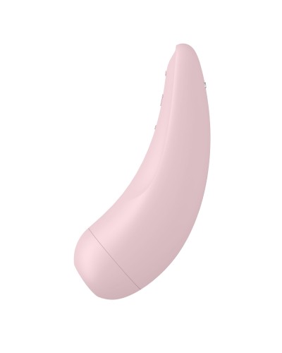 Вакуумный клиторальный стимулятор Satisfyer Curvy 2+ Pink с управлением через интернет