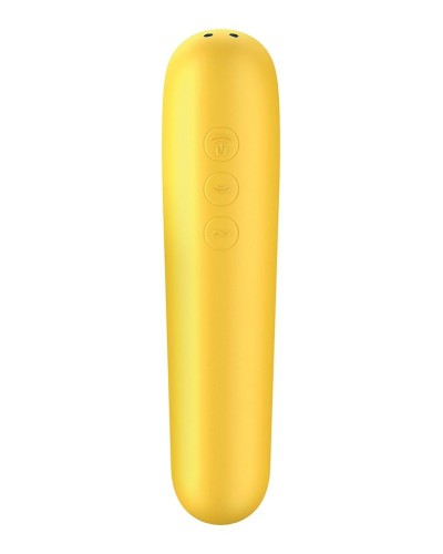 Смарт вибратор и вакуумный стимулятор 2-в-1 Satisfyer Dual Love Yellow