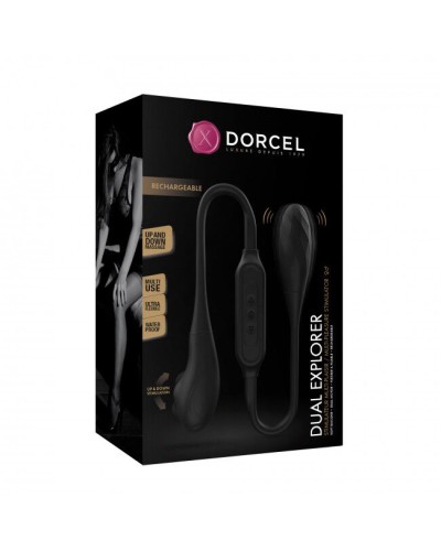 Вібратор на гнучкому зчепленні зі стимуляцією пальчиком Dorcel DUAL EXPLORER