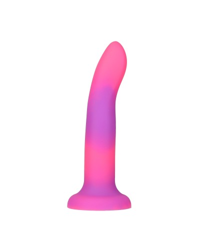 Светящийся в темноте фаллоимитатор ADDICTION Rave 8″ Glow in the Dark Dildo Pink Purple, 20,3 см