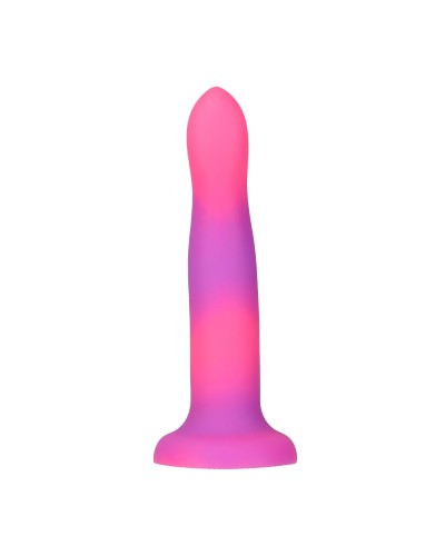 Светящийся в темноте фаллоимитатор ADDICTION Rave 8″ Glow in the Dark Dildo Pink Purple, 20,3 см