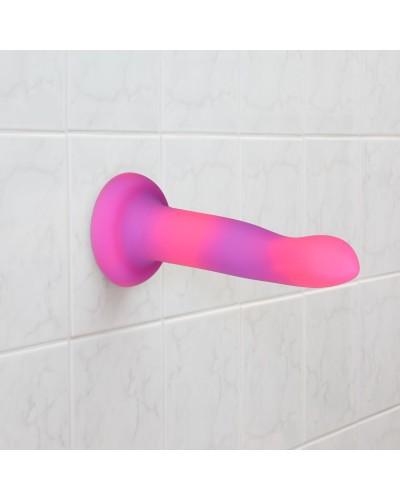 Светящийся в темноте фаллоимитатор ADDICTION Rave 8″ Glow in the Dark Dildo Pink Purple, 20,3 см