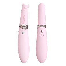Вакуумний стимулятор з вібрацією KisToy Miss CC Pink, можна використовувати як вібратор, діаметр 3,6