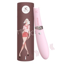 Вакуумний стимулятор з вібрацією KisToy Miss CC Pink, можна використовувати як вібратор, діаметр 3,6
