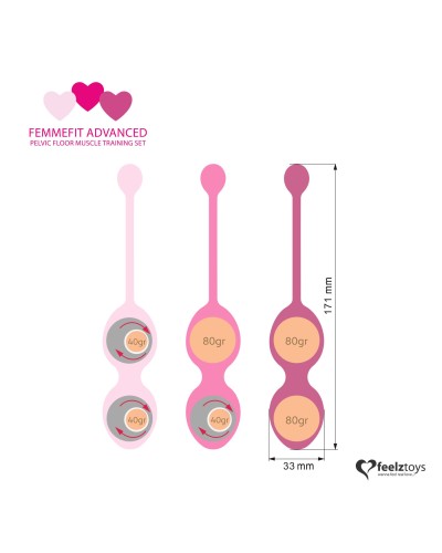 Набор вагинальных шариков для продвинутых FeelzToys - FemmeFit Advanced Pelvic Muscle Training Set