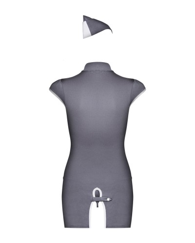 Obsessive Stewardess 3 pcs costume grey L/XL