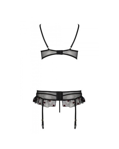 Сексуальний комплект з поясом для панчіх LOVELIA SET black S/M - Passion