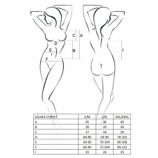 Корсет под кожу ASUNA CORSET black XXL/XXXL Passion