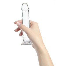 Прозорий фалоімітатор на присосці ADDICTION Vertical Dong 7″, віброкуля в подарунок