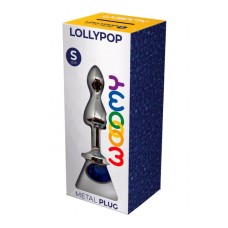 Анальна пробка Wooomy Lollypop Double Ball Metal Plug Blue S
