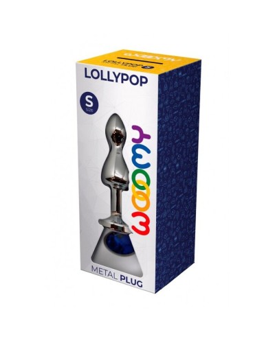 Анальна пробка Wooomy Lollypop Double Ball Metal Plug Blue S