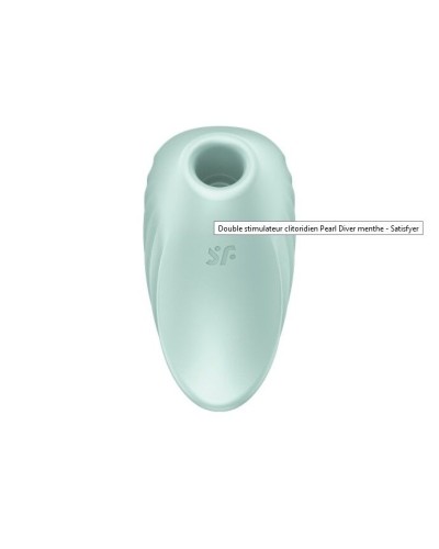 Вакуумный клиторальный стимулятор с вибрацией Satisfyer Pearl Diver Mint