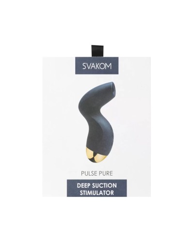 Вакуумный клиторальный стимулятор Svakom Pulse Pure Navy Blue, 5 режимов, 5 интенсивностей в каждом