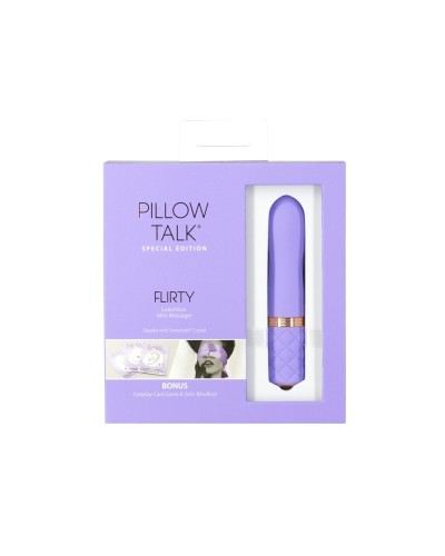 Роскошный вибратор Pillow Talk Flirty Purple Special Edition, Сваровски, повязка на глаза+игра