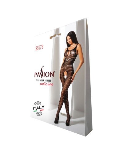 Бодістокінг з доступом до інтимних місць Passion BS078 black