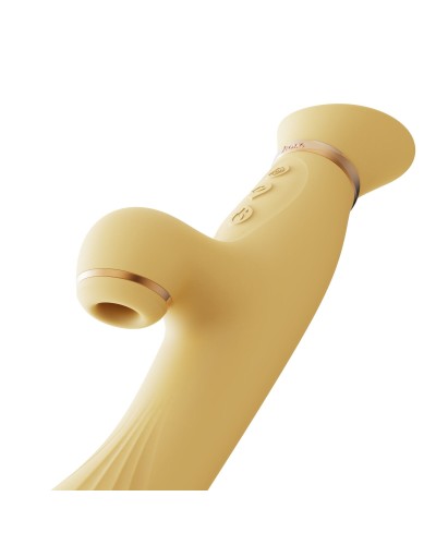 Вибратор с подогревом и вакуумной стимуляцией клитора Zalo - ROSE Vibrator Lemon Yellow